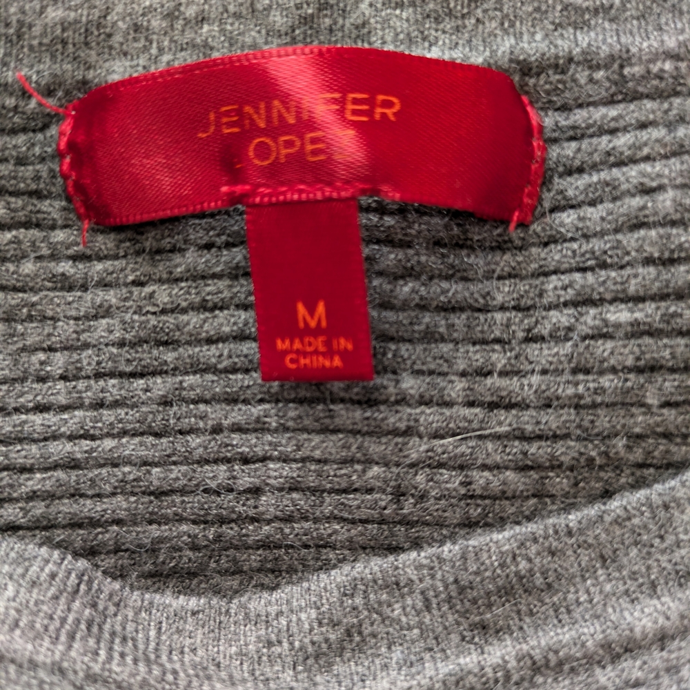 Jenni Gray Ribbed Knit Top - Picture 2 of 3